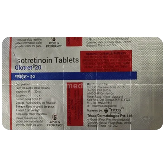glotret 20mg tablet 10's